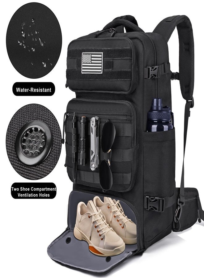DEYACE 40L Travel Backpack Mens TSA Approved Carry-on Durable Large Weekender Backpack Fits 17.3 Inch Laptop YKK-Zipper AER Travel Pack with USB Charging Port Shoes Compartment - Image 4