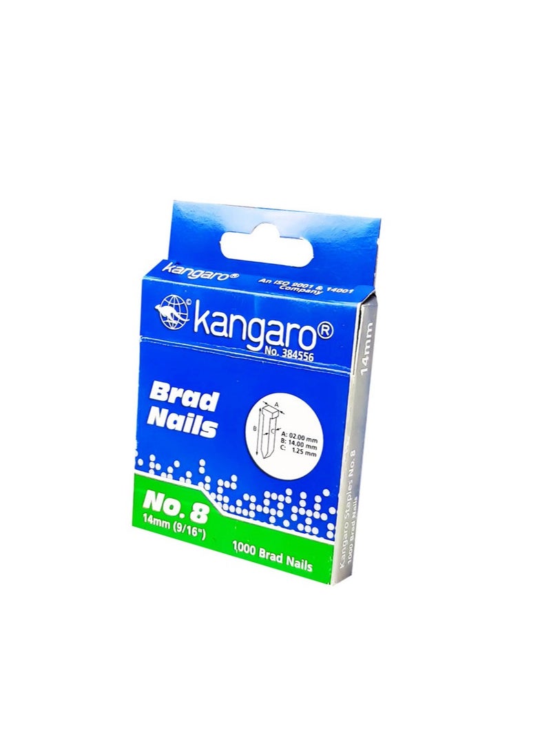 Kangaro عبوة من 1000 مسمار براد، مقاس 14 مم  - Image 1