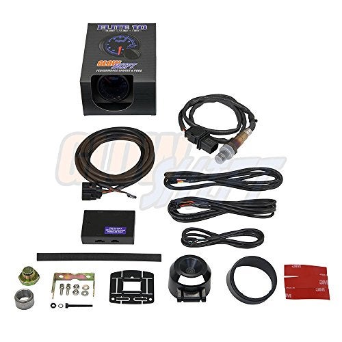 GLOWSHIFT مجموعة عداد نسبة الهواء/الوقود AFR من GlowShift Elite 10 لون - تشمل مستشعر الأكسجين، مخرج تسجيل البيانات وفتحة لحام - قرص أسود - عدسة مظللة - استرجاع الذروة - 2-1/16" 52mm - Image 5