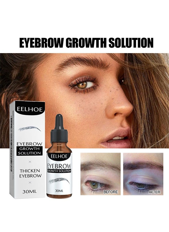 EELHOE Thicken Eyebrow-Curly and Slender Eyebrow Care Solution 30ml, Eyebrow Growth Solution, Natural Growth 30ml  - Image 1