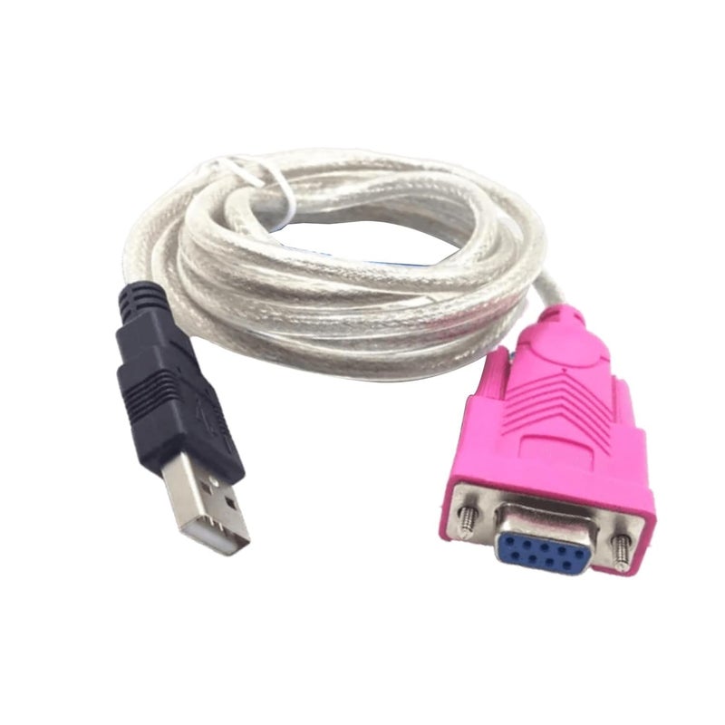 WiredCom USB to RS232 Serial Port Adapter Cable, USB2.0A Male to RS-232 Female 9 Pin Connector Pink Cable Adapter - Image 3