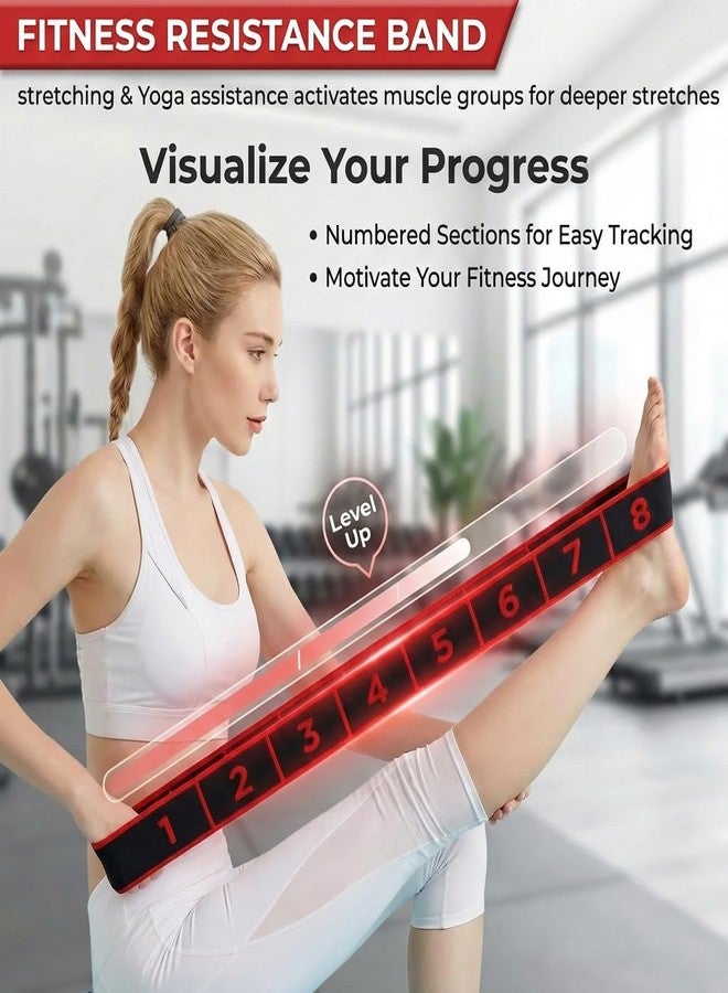 Rhostry Fitness Resistance Band for Stretching and Yoga, Fashion Puller Exercise, Fitness Resistance Bands with Handles, 8 Loops Elastic Exercise Bands for Yoga, Stretching, Pilates, Fitness(2ps) - Image 4