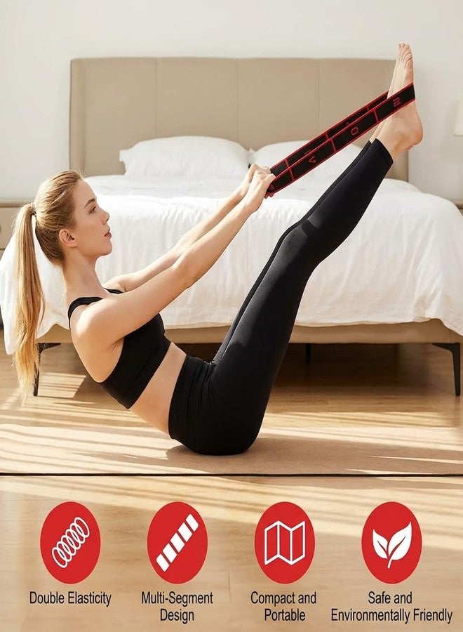 Rhostry Fitness Resistance Band for Stretching and Yoga, Fashion Puller Exercise, Fitness Resistance Bands with Handles, 8 Loops Elastic Exercise Bands for Yoga, Stretching, Pilates, Fitness(2ps) - Image 2