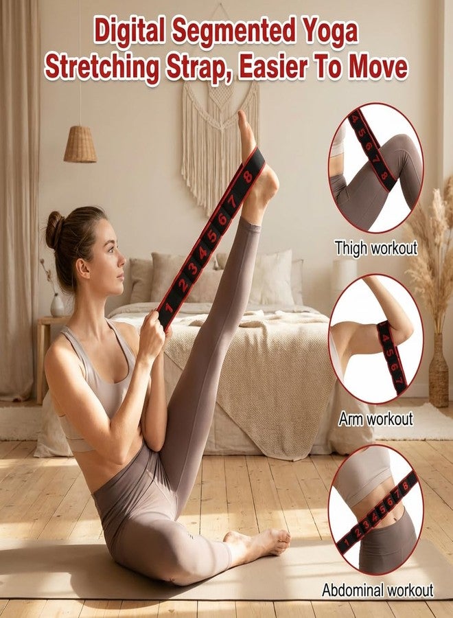 Rhostry Fitness Resistance Band for Stretching and Yoga, Fashion Puller Exercise, Fitness Resistance Bands with Handles, 8 Loops Elastic Exercise Bands for Yoga, Stretching, Pilates, Fitness(2ps) - Image 3