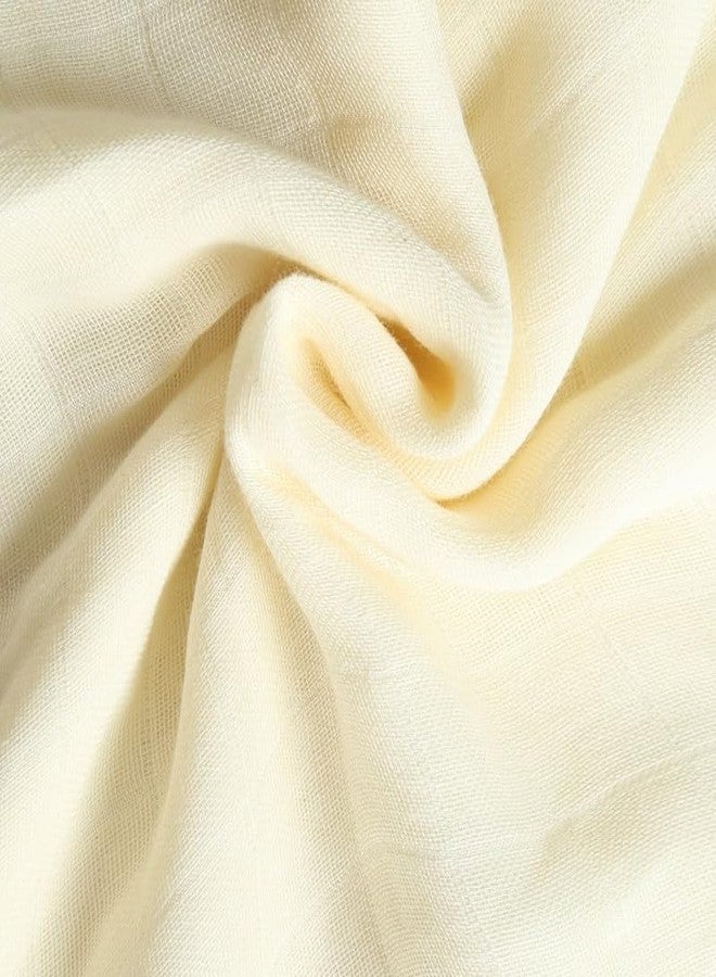 Coocuddle Bamboo Muslin Swaddle: Cartoon & Plain Lemon - Set of Two, Organic Cotton, Soft & Breathable, Ideal for Newborns, Perfect for Swaddling, Daily Use & Baby Sleep - Image 2