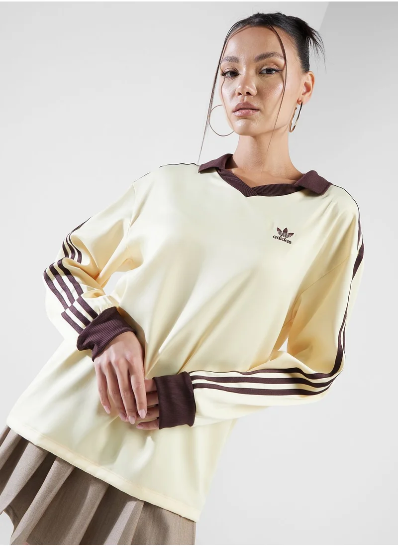 adidas Originals 3 Stripes Satin T-Shirt