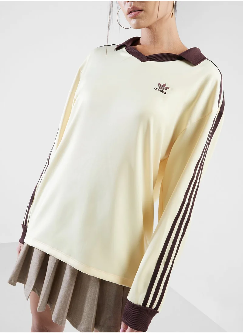 adidas Originals 3 Stripes Satin T-Shirt