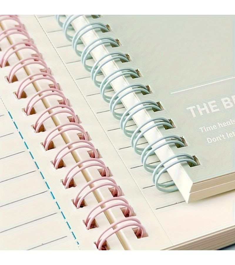 Purple A5 Spiral Notebook 122 Page Hard Cover Tear Out Divider Durable Binding - Image 4