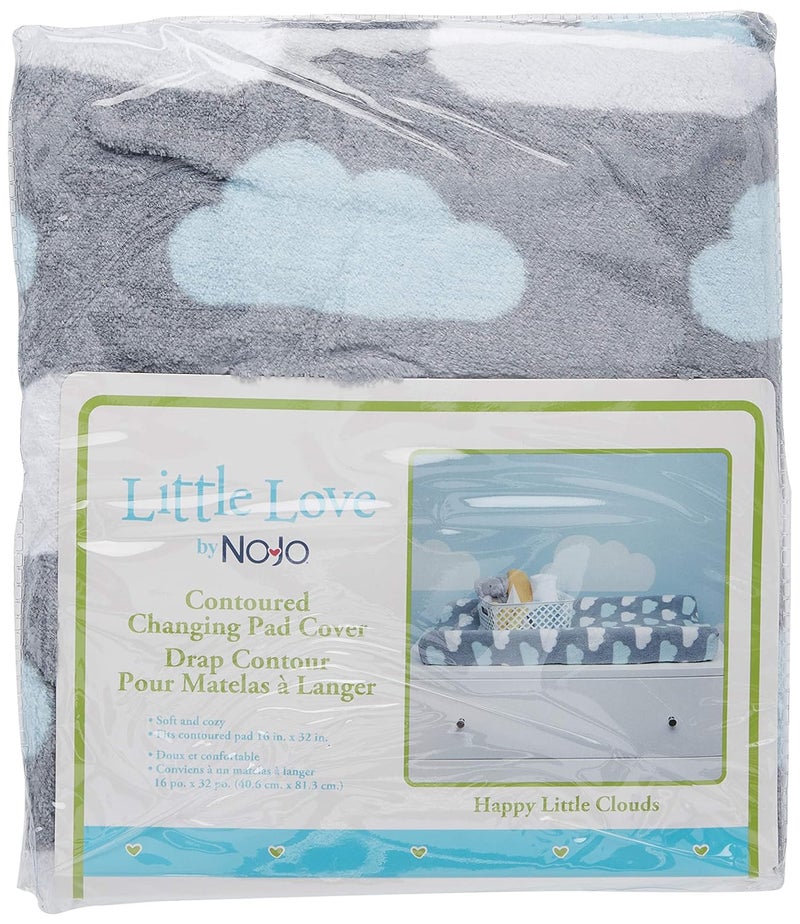 NoJo Little Love by NoJo Changing Table Cover Happy Little Clouds - Image 1