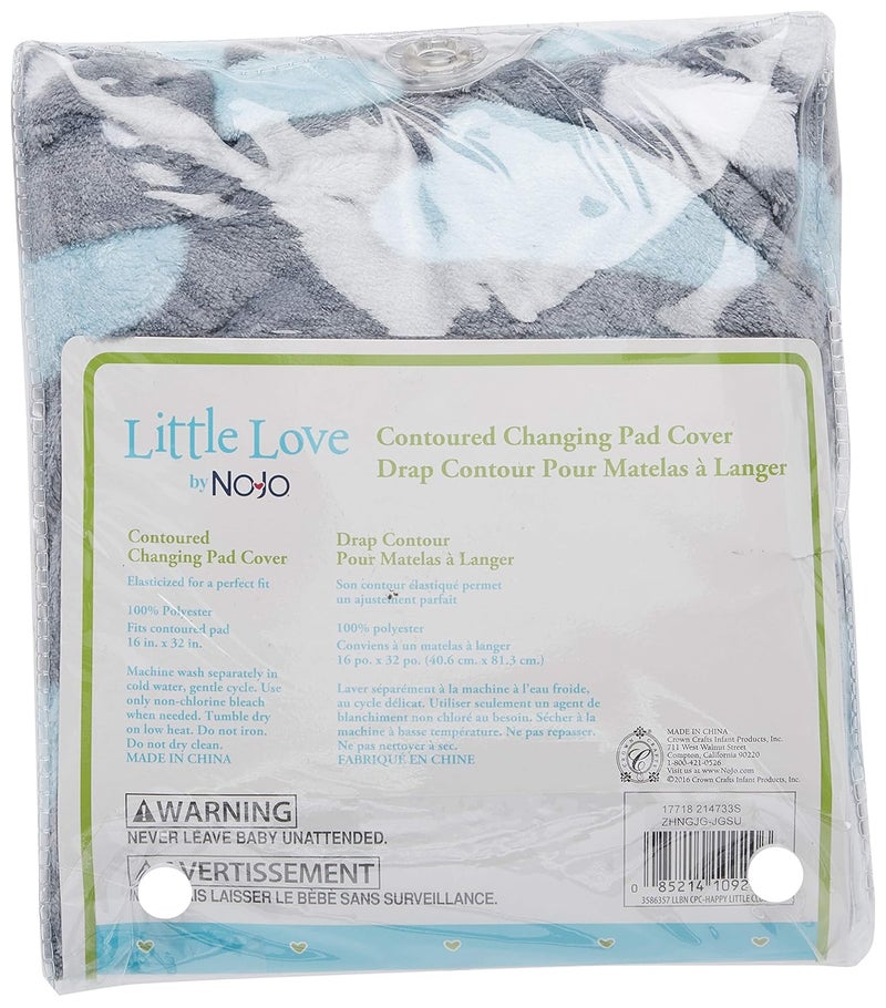 NoJo Little Love by NoJo Changing Table Cover Happy Little Clouds - Image 3