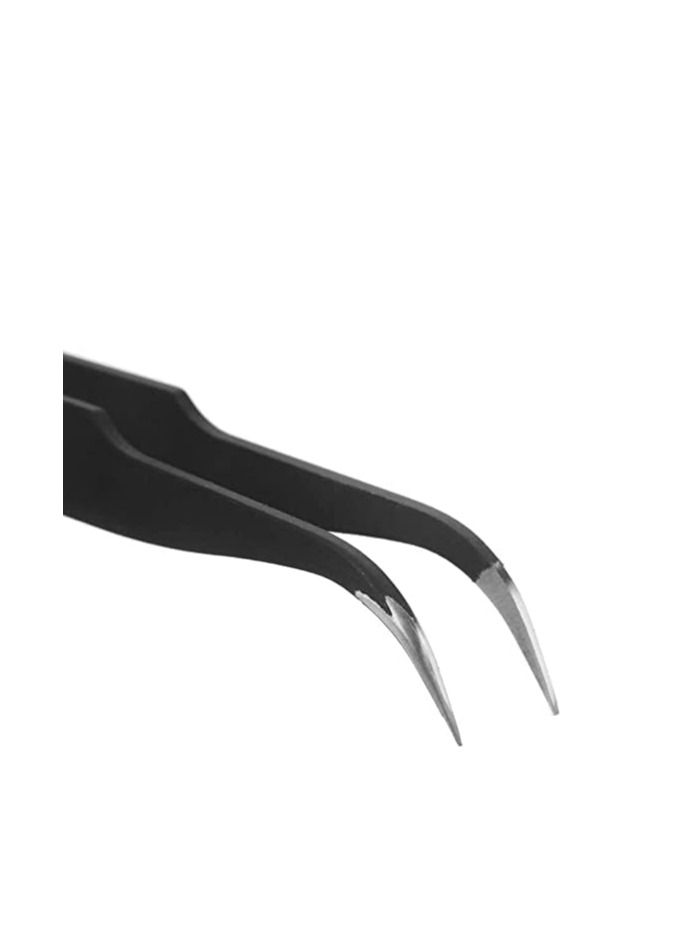 ORiTi 2 Pieces of Acrylic Gel Nail Art Rhinestones Tweezers Selection Tool Black - Image 4