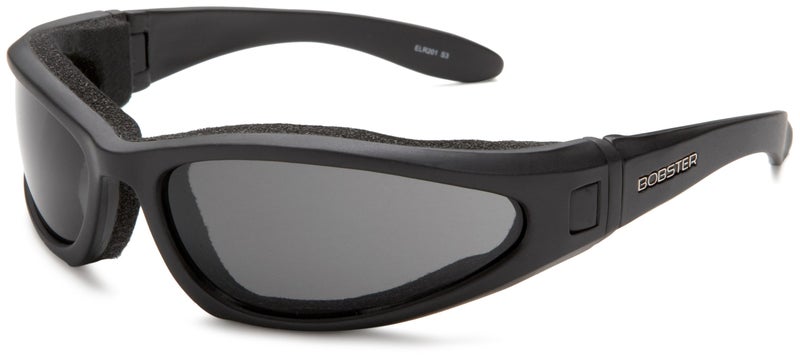 Bobster ELR201 Low Rider II Sport SunglassesBlack Frame3 Lenses Smoked Amber and Clearone size