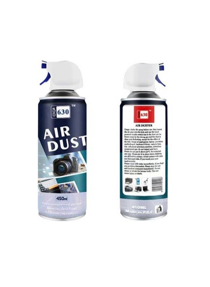 Giga منفاخ هواء، غاز مضغوط، إزالة الغبار، مجموعة واسعة من الاستخدامات، خالي من الكلوروفلوروكربونات، علبة قابلة لإعادة التدوير، 450 مل - Image 3