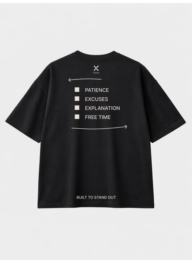 NOMAiX Currently Out of Stock T-Shirt | Graphic Oversized Tee | Streetwear Slogan | Oversized Drop Shoulder | Unisex | Made in UAE - Image 2