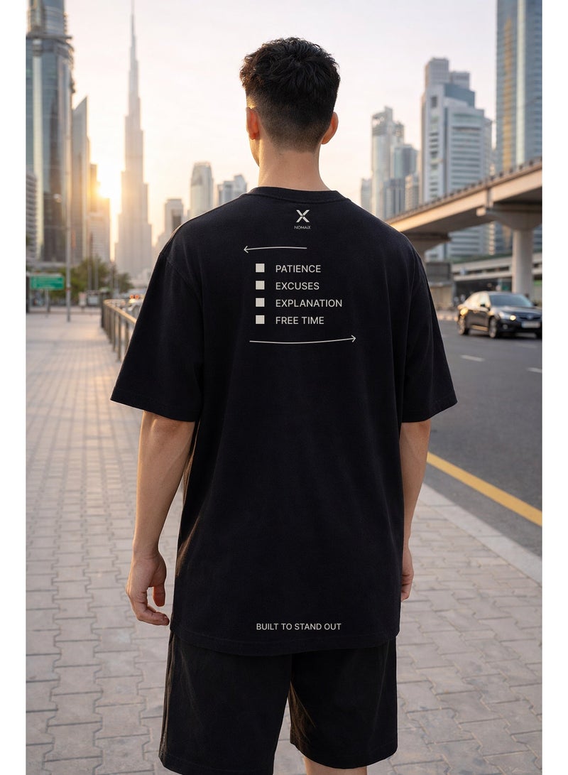 NOMAiX Currently Out of Stock T-Shirt | Graphic Oversized Tee | Streetwear Slogan | Oversized Drop Shoulder | Unisex | Made in UAE - Image 4