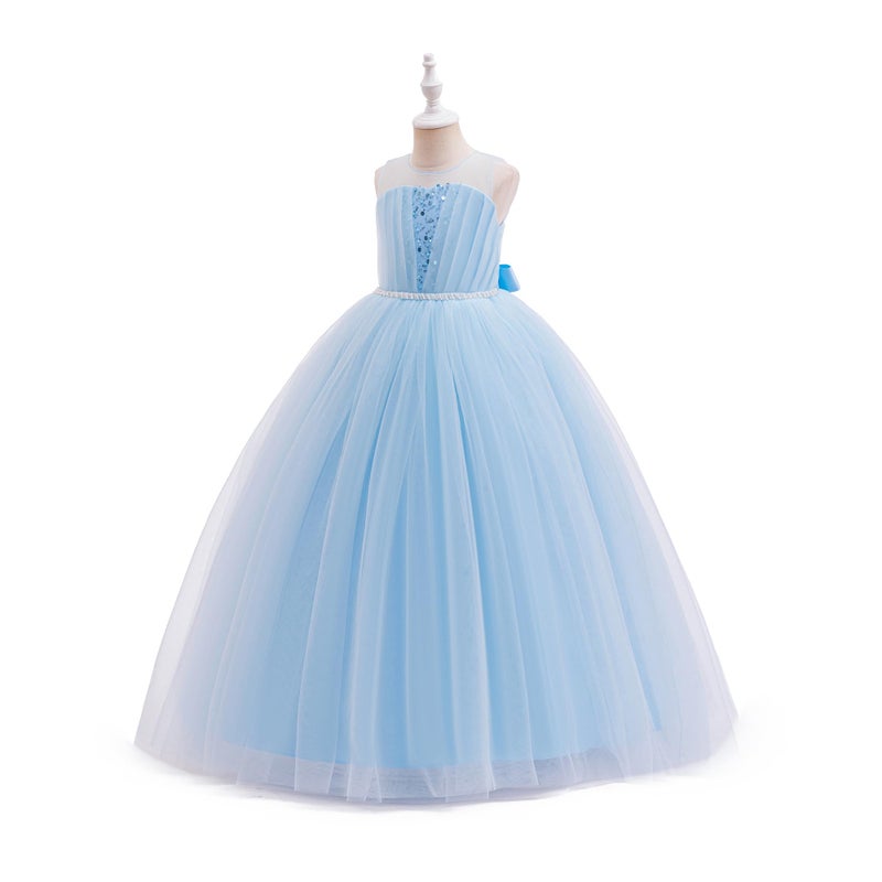 DPKM Flower Girls Formal Wedding Dress for Tulle Party Bridesmaid Pageant Princess Kids Birthday Prom Ball Gown - Image 3