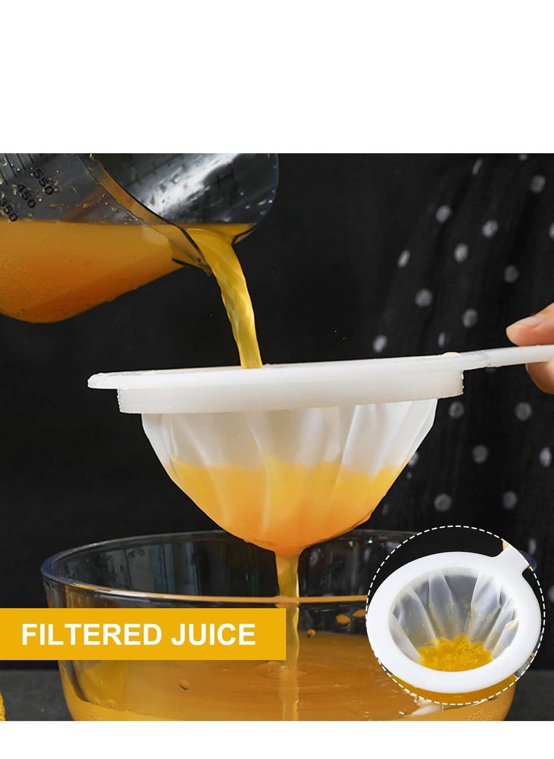 Y&D Food Fine Mesh Strainer 3pcs Nylon Superfine Colander with Handle Reusable Suitable for Soy Milk Juice Cold Brew Coffee Kitchen Residue Separator (100/200/400 Mesh)  - Image 5