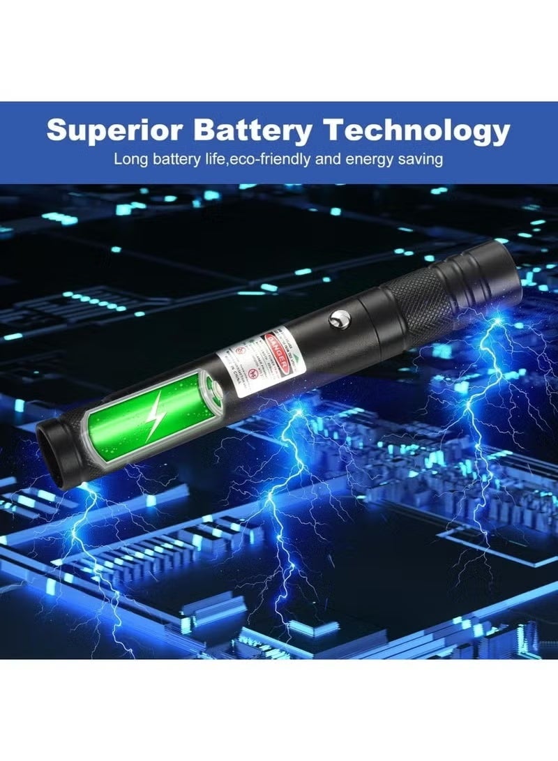 Green Laser Pointer High Power Pen - Long Range Rechargeable Laser Beam, USB Charging for Hiking, Presentations & Outdoor Use (Professional-Grade Green Light) - Image 5