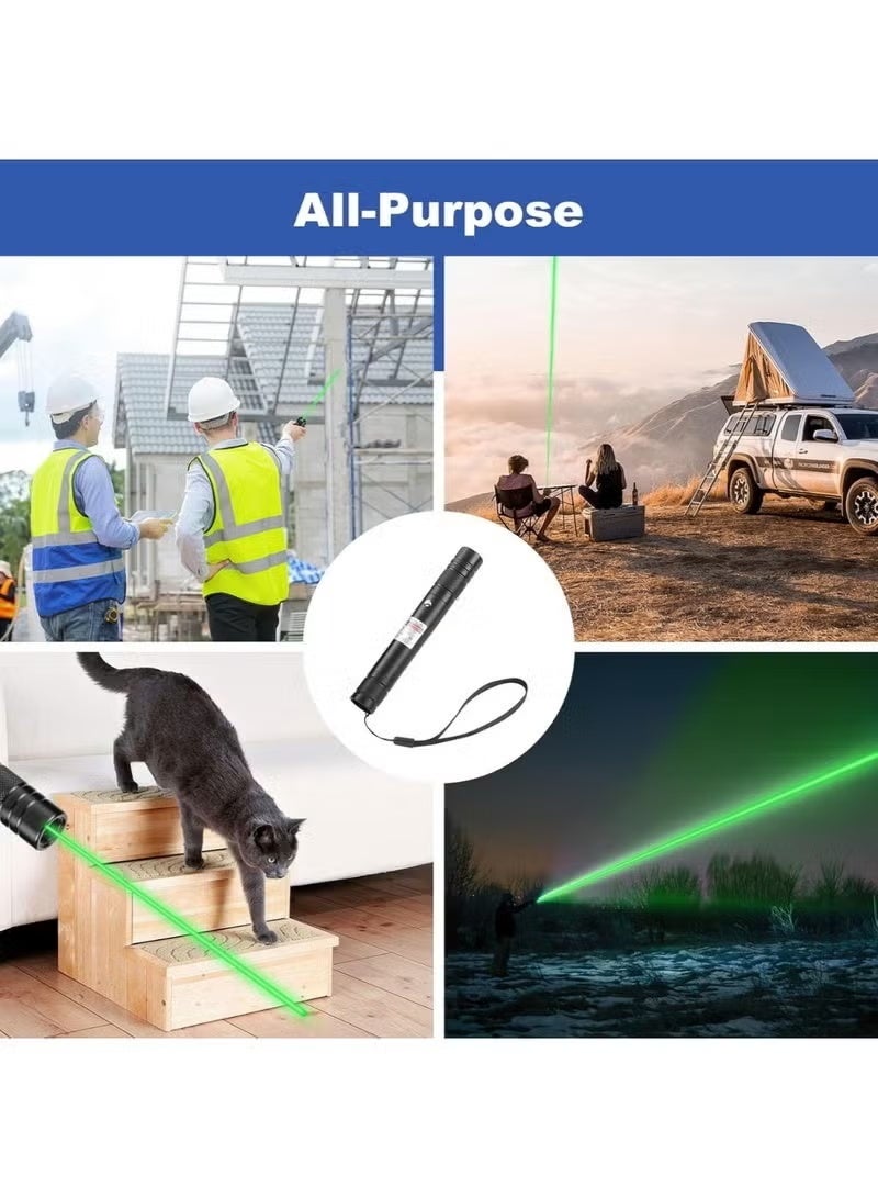 Green Laser Pointer High Power Pen - Long Range Rechargeable Laser Beam, USB Charging for Hiking, Presentations & Outdoor Use (Professional-Grade Green Light) - Image 2
