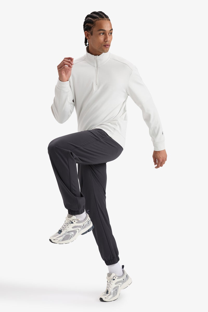 DeFacto Grey Man Standard Fit Woven Trousers Casual - Image 4