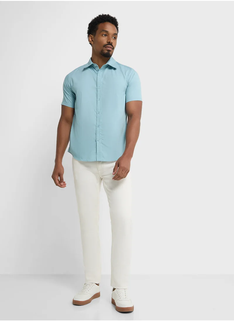 روبرت وود Causal Half Sleeve Shirt