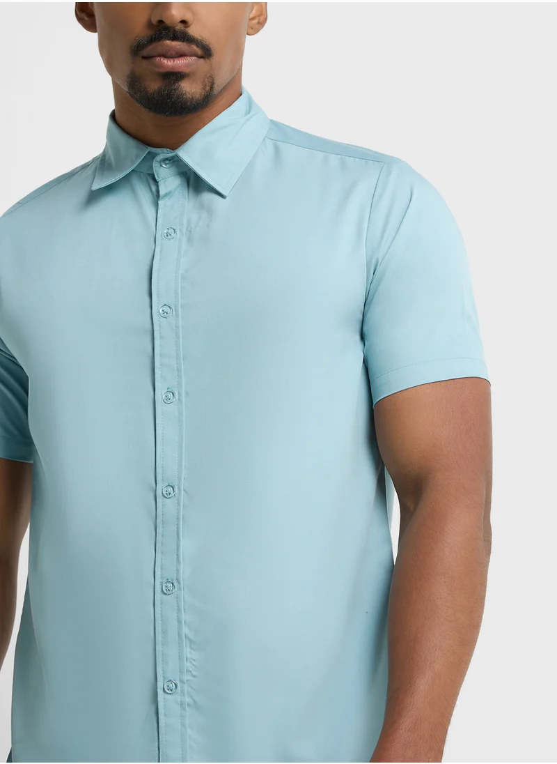 روبرت وود Causal Half Sleeve Shirt