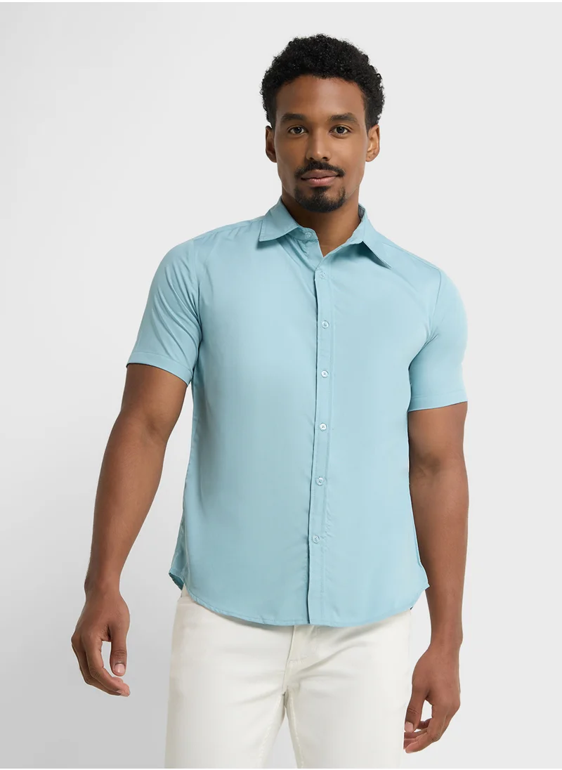 روبرت وود Causal Half Sleeve Shirt