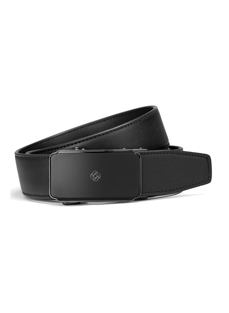 Samsonite Aamir II BIZ Auto Plate Leather Belt, Black|Stylish|Premium Quality|Automatic Buckle|Hole Free Belt - Image 4