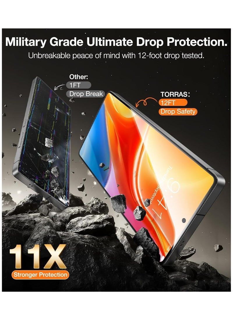 ICARLUS For Samsung Galaxy S25 Ultra HD Screen Protector 100% Fingerprint Unlock 24° Anti-Spy 9H Durable Tempered Glass 2Pack  - Image 5