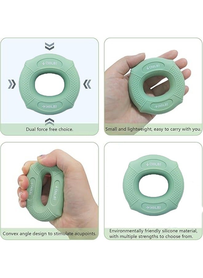 Grip strength trainer Hand grip strengthener, Forearm exerciser, Workout Set for Hand and Wrist Muscle Trainer Stress Relief, Silicone Ring for Training - Image 3