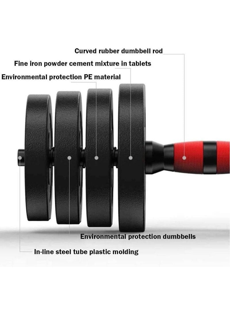 WENBO - 20kg Dumbbells 2 in 1 Connecting Rod, Dumbbells Barbel Set, Adjustable Dumbells Set For Men Woman Home Gym Workout - Image 1