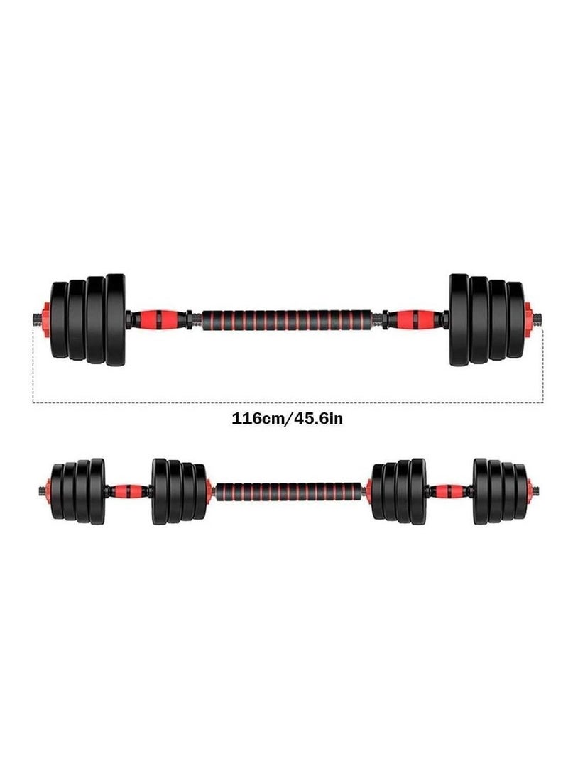 WENBO - 20kg Dumbbells 2 in 1 Connecting Rod, Dumbbells Barbel Set, Adjustable Dumbells Set For Men Woman Home Gym Workout - Image 1