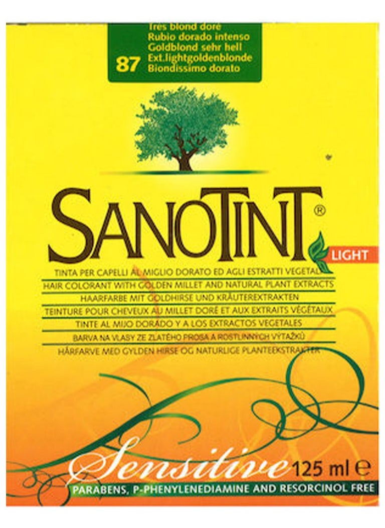 Sanotint Sensitive Hair Color Extra Light Golden Blonde 87 - Natural Permanent Hair Dye, 125 ml  - Image 2