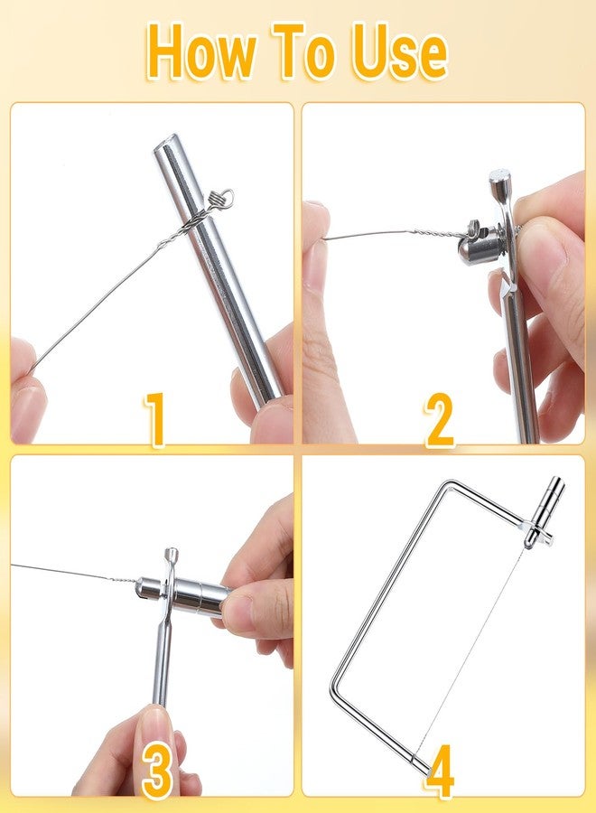 Guduling Cheese Slicers,Stainless Steel Wire Cheese Cutter with Adjustable Thickness,Portable Cheeses Slicer Board,Dual-Purpose Butter & Cheeses Cutter, Includes 3 Extra Replacement Wire - Image 5