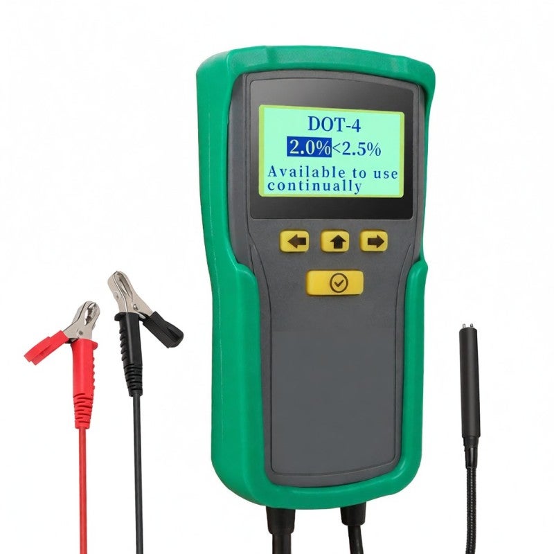 Car Brake Fluid Tester: Black And Green, One-Click Switch For DOT3 DOT4 DOT5.1, High-Accuracy Probe - Clear Screen Display, Audible Visual Alarm For Automotive Maintenance Professionals - Image 1