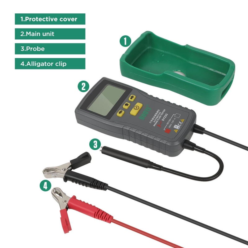 Car Brake Fluid Tester: Black And Green, One-Click Switch For DOT3 DOT4 DOT5.1, High-Accuracy Probe - Clear Screen Display, Audible Visual Alarm For Automotive Maintenance Professionals - Image 3