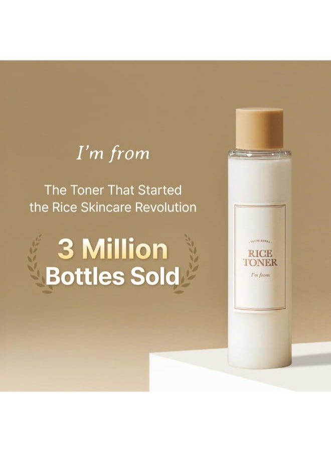 I'M FROM Rice Toner, Milky Toner for Glowing Skin, 77.78% Korean Rice, Glow Essence with Niacinamide, Hydrating for Sensitive, Dry, Dull, Combination Skin, Vegan, Fragrance Free, Glass Skin 150ml - Image 3