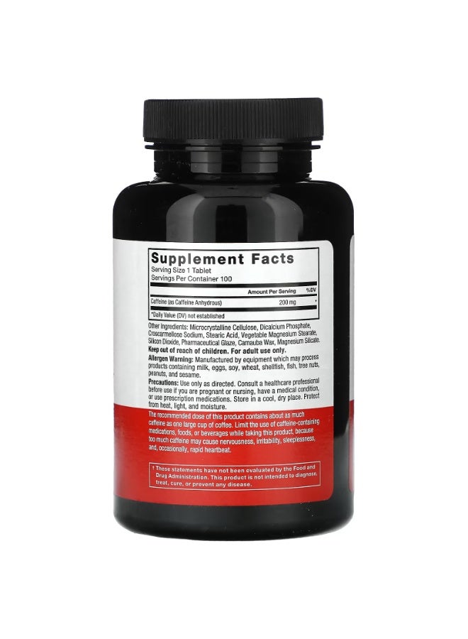 Force Factor Caffeine, 200 mg, 100 Tablets - Image 2