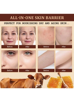 HUALIJIA Tallow and Honey Balm for Face, 2PCS Beef Tallow for Skin (4.2 Oz), Tallow Face Moisturizer, Organic Grass Fed Whipped Beef Tallow Cream, Deeply Hydrates and Moisturizes Face Body, Fast Absorption  - Image 5