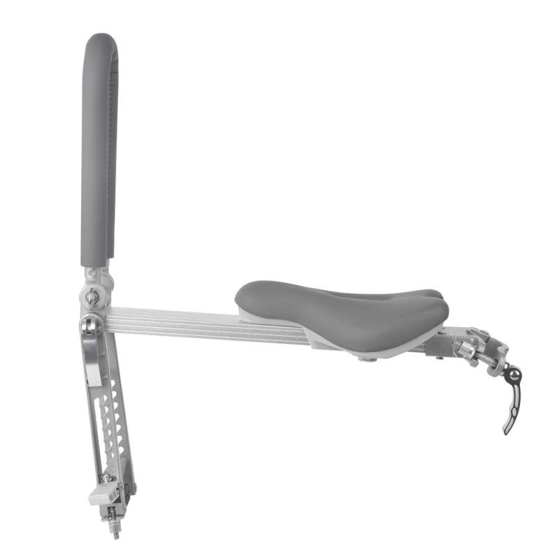 Kids Bike Seat Attachment: Grey, 2.4-3.5cm Tube Fit, Upgraded Armrests - Easy Detachable Installation, Bike Seat for Kids for Family Outdoor Cycling - Image 5