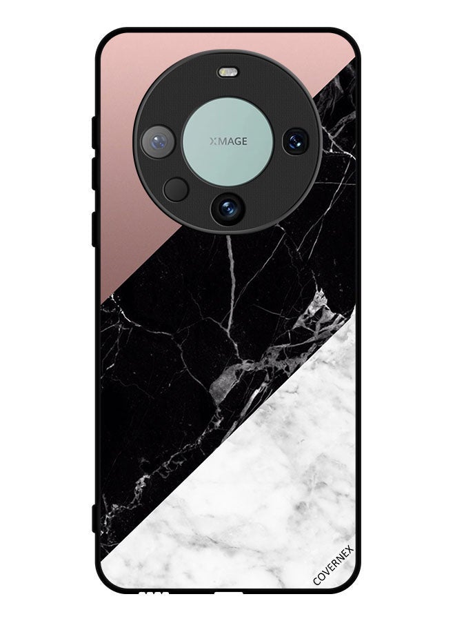 Covernex Protective Case Cover For Huawei Mate 60 Pro Marble & Plain Combination Pattern - Image 1