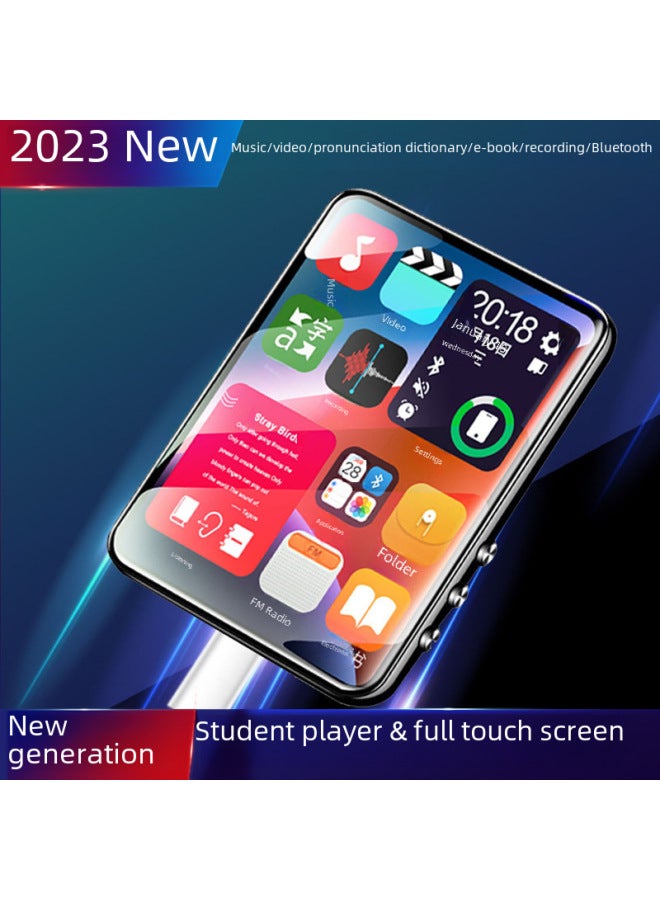 2.4-inch Full Screen Bluetooth Mp3 Music Player Portable Touch Screen Mini Mp4 Player For Students Small Size Lightweight-Body Color:2.4 Inch M8 Touch Version/Blue/Bluetooth/Interface-Memory Capacity:4GB  - Image 2