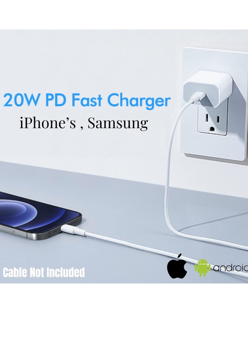 Fast 20W USB-C Brazilian and Plug Adapter for iPhone 13/13 Pro/iPhone 12/12 Mini/12 Pro/12 Pro Max/11 Pro Max/XS Max/XS/XR/X,iPad Pro  - Image 3