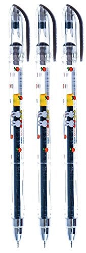 Dong-A Miffy Gel Ink Roller Ball Pens, 0.5mm, Pack of 3 (Black) - Image 4