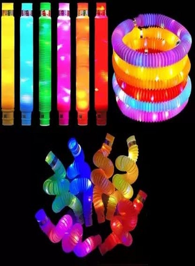 Crazy Buy Pop Tube (Pack of 3) - Multicolor Fidget LED Tube with 3 Lighting Modes for Kids & Teens - Image 2