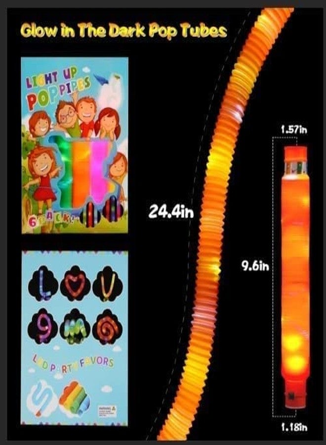 Crazy Buy Pop Tube (Pack of 3) - Multicolor Fidget LED Tube with 3 Lighting Modes for Kids & Teens - Image 3