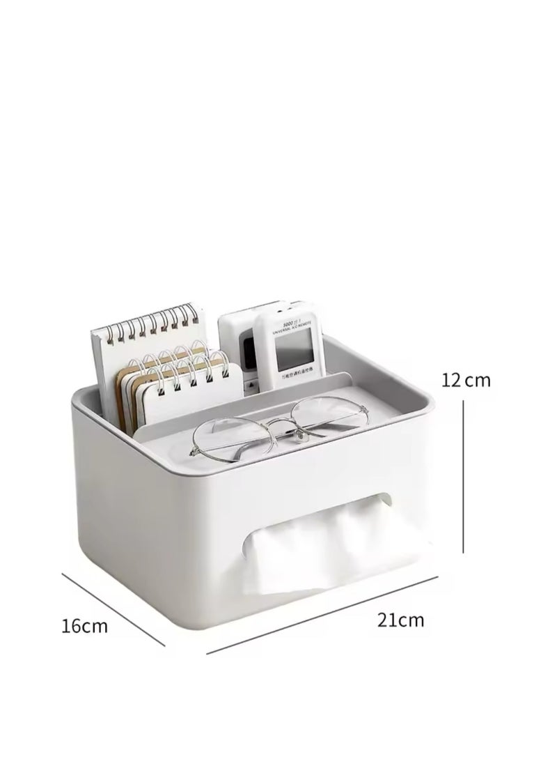 BLUE CORAL - Desktop Remote Control Storage Tissue Paper Box Car Mounted Home Bathroom Living Room Coffee Table Simple and Creative Multifunction - Image 1