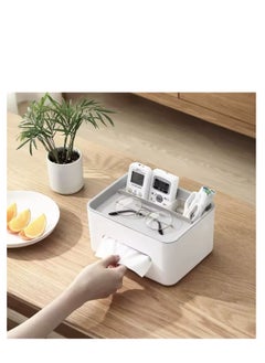 BLUE CORAL Desktop Remote Control Storage Tissue Paper Box Car Mounted Home Bathroom Living Room Coffee Table Simple and Creative Multifunction  - Image 3
