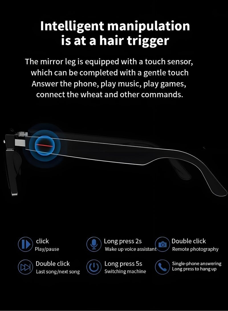 Arabest Smart and Fashion Glasses with Two Lens, Magnetic Lens, One for Multipurposes Bluetooth Speaker with AI - Casual, Office, Outdoor Sports UV Protection, UV400 Polarized Sunglasses, Real-Time Translation in 144 Languages, Music, Phone Calls & AI Chat - Image 4