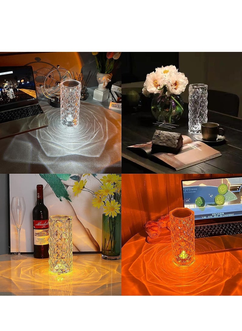 Crystal Lamp, Crystal Lights Touching Control Rose Crystal Lamp with USB Port,16 RGB Color Changing Romantic Rose Diamond Table Lamp LED Night Light for Bedroom Living Room, Office - Image 4